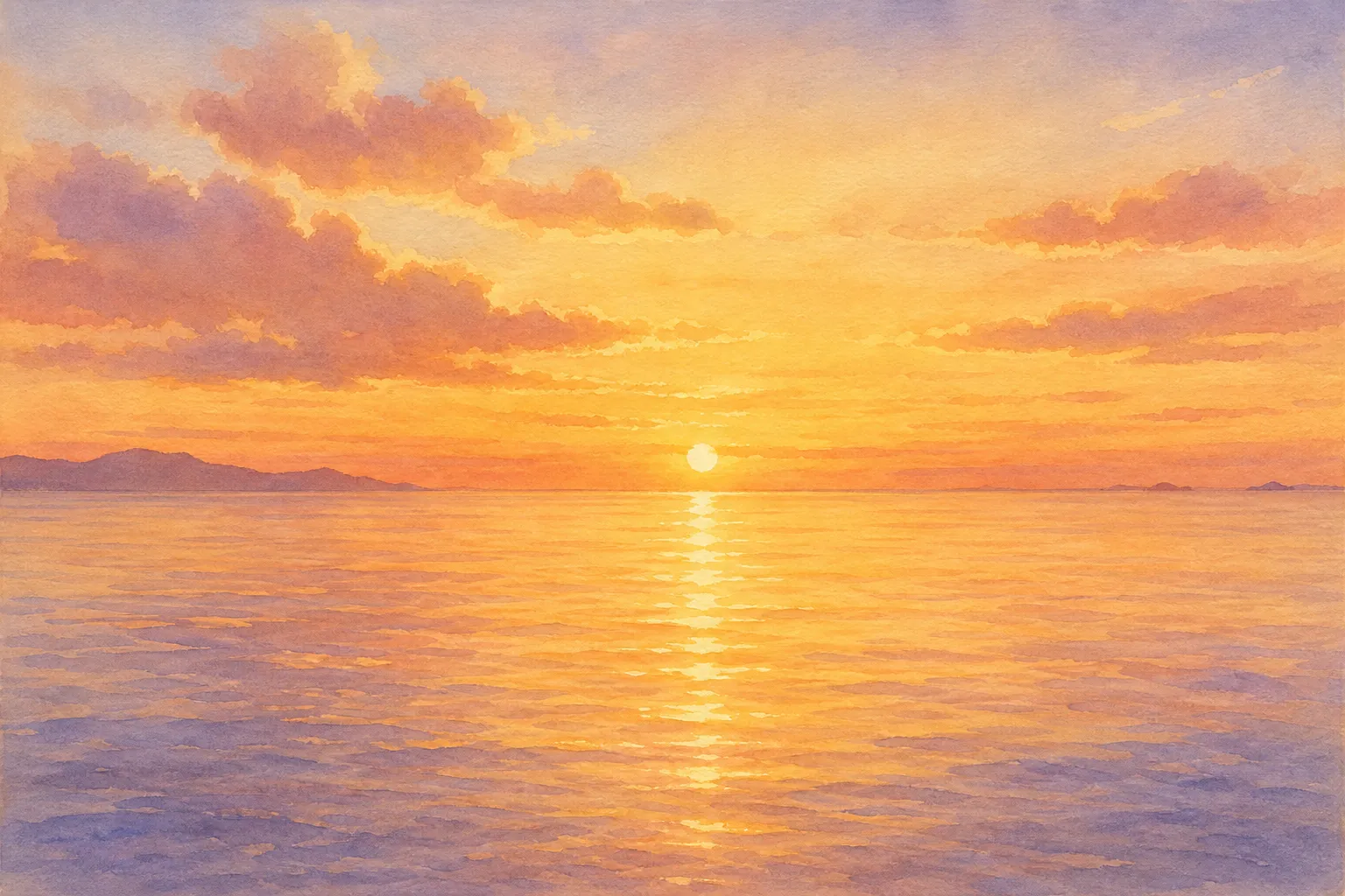 海面黄昏